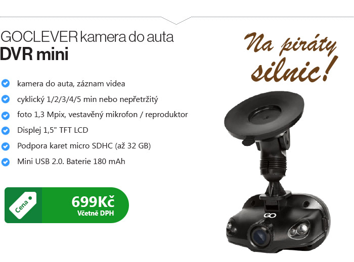 GOCLEVER kamera do auta DVR mini